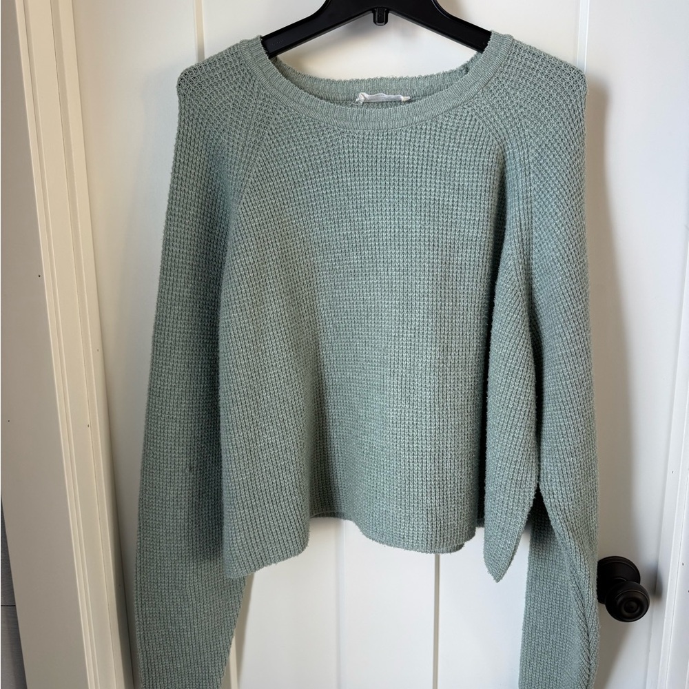 Double Zero Soft Knit Sweater in Light Green